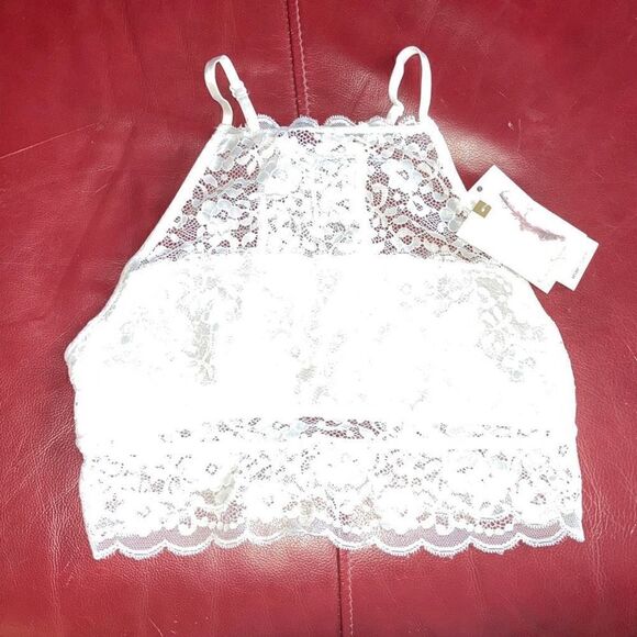 NWT Jessica Simpson White Lace Bralette Size Small - Picture 1 of 4